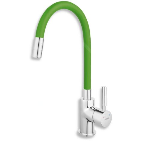 Novaservis Ferro - Robinetterie d’évier avec bec flexible, vert/chrome 70710,0Z (1/4)