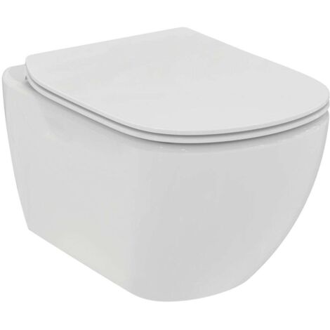 Ideal Standard Tesi - WC suspendu avec abattant SoftClose, RimLS+, blanc T536001