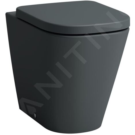 Laufen Meda - WC à poser, évacuation Vario, Rimless, graphite mat H8231117580001