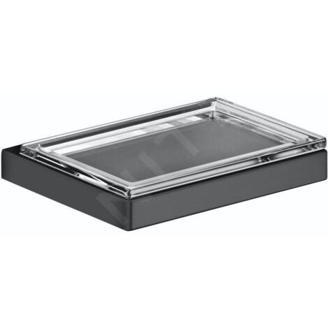 Keuco Edition 11 - Porte-savon avec support, verre/chrome noir 11155139000 (1/2)