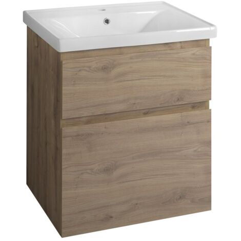 ALTAIR Vanity Unité 61,5x72,5x45cm, empereur chêne (1/5)