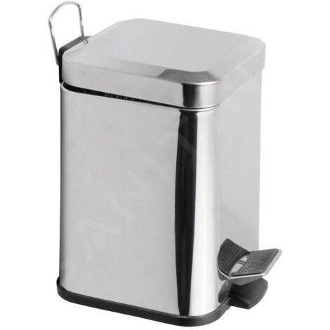 Aqualine Simple Line - Poubelle carré 3 l, inox poli GAQ003 (1/5)