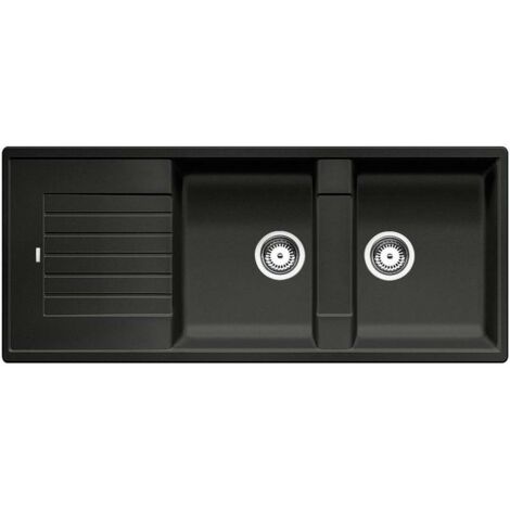 Blanco – Évier 2 bacs en Silgranit anthracite 116x50 cm – Montage sur plan – Profondeur 190 mm – SKU 515605