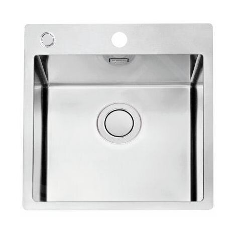 Alveus Pure Up - Évier 465x525 mm, avec commande du vidage, inox 1123786 (1/3)