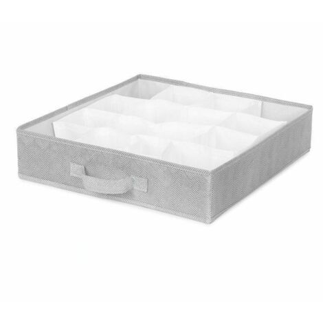 Compactor Organisation de penderie - Organiseur de tiroirs 40x40x9 cm, 16 compartiments, gris RAN10169 (1/5)