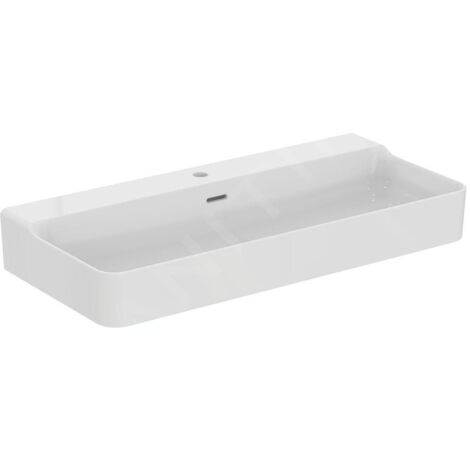 Ideal Standard Conca Ceram - Lavabo 1000x450 mm, avec trop-plein, trou pour robinet, blanc T369301 (1/5)