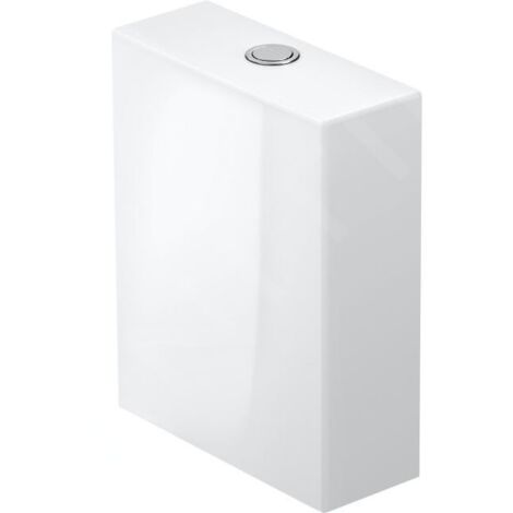 Duravit White Tulip - Réservoir de chasse d'eau 370x145 mm, connexion à gauche, avec WonderGliss, blanc 09331000851 (1/4)