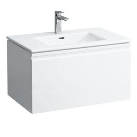 Laufen Pro S - Meuble avec lavabo, 800x500x460 mm, 1 tiroirs, blanc brillant H8609644751041 (1/3)