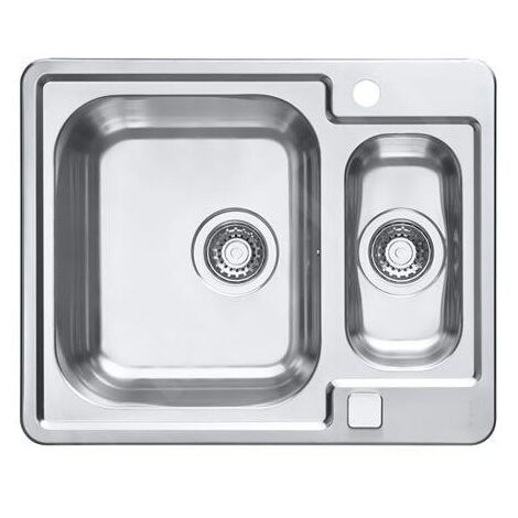 Alveus Line Maxim - Évier 620x505 mm, avec commande du vidage, inox 1085957 (1/4)