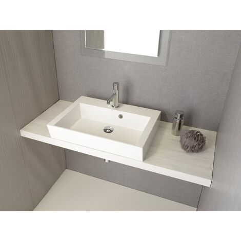 AVICE MDF Washbasin Countertop 70x50cm, chêne ancien (1/5)