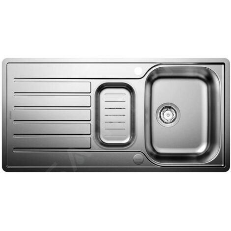 Blanco Lantos II - Évier, 1000x500 mm, avec commande de vidage et accessoires, inox brossé 526628 (1/4)