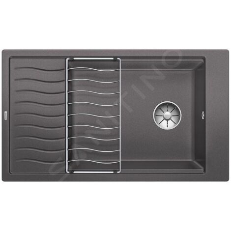 Blanco Elon XL 8 - Évier en silgranit, 860x500 mm, avec accessoires, gris rocher 524871 (1/4)