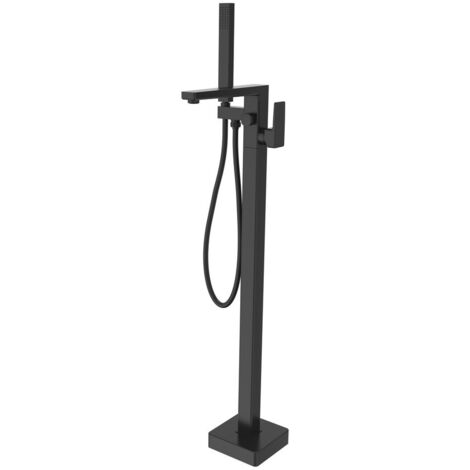 TURSI Freestanding Bath Mixer Tap (connexion de plancher), noir mat (1/2)
