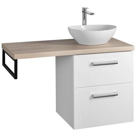 VEGA ensemble de meubles de salle de bain, largeur 97,5 cm, chêne blanc/platin (1/5)