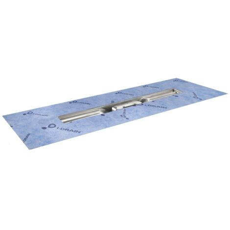 Caniveau de douche en inox 700 mm – Évacuation 40 mm – Débit 31,8 l/min – Collerette étanche – ID4M07001X1 (1/4)