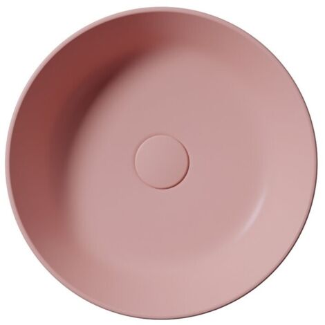 KUBE X Counter Top Ceramic Washbasin dia 40 cm, blush mat (1/2)