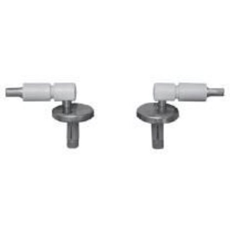 Kit 2 Charnières Siège Toilette Acier Inoxydable Chromé - Compatible WC Thermodurcissable HYDRO HOME