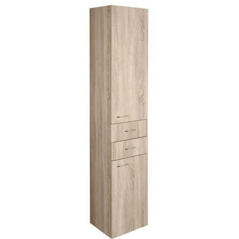Aqualine Keramia Fresh - Armoire haute ZOJA, 35x184x29 cm, à gauche, chêne platine 51222 (1/3)