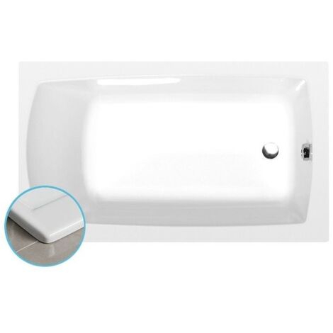 LILY SLIM Bain rectangulaire 120x70x39cm, Blanc (1/5)