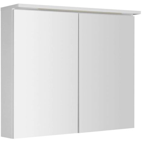 Aqualine KAWA - Armoire miroir avec éclairage LED, 70x80x22 cm, blanc WGL80S (1/5)