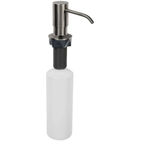 Distributeur de savon encastré, rond, en métal (1/2)