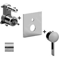 Paffoni Rock - Mitigeur encastré pour 2 sorties, inox ROBOX015ST/M