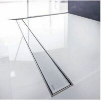 Tece TECEdrainline - Grille pour caniveau de douche 1500 mm, verre/blanc 601591