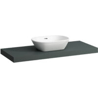 Laufen Lani - Comptoir pour lavabo, 118 cm, découpe au centre, gris H4046711122661