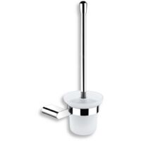 Novaservis Titania Naty - Brosse WC murale avec support, verre dépoli/chrome 66633,0
