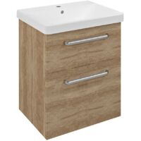 THEIA 2 Drawer Vanity Unité 56,4x70x44,2cm, argent Alabama