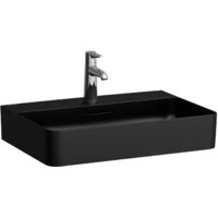 Laufen VAL - Lavabo, 60x42 cm, avec trop-plein, trou pour robinet, noir mat H8102837161041