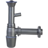 Novaservis Siphons - Siphon pour trou d'évier 49 mm sans trop-plein, plastique NSP45