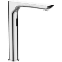 Robinet de lavabo haut infrarouge pour eau froide ou prémélangée, 230V AC/6V DC (4xAA), chromé