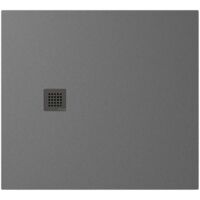 TRENECA Cast Marble Shower Tray 110x100cm, Cuttable selon votre Req, gris mat