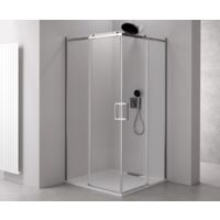 THRON SQUARE Corner Entry Square Shower Screen 1200x1000mm, Square Rollers