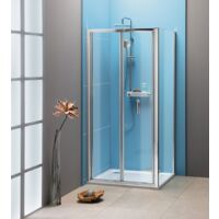 EASY Écran rectangulaire 1000x900mm, portes pliantes, variante L/R, verre clair