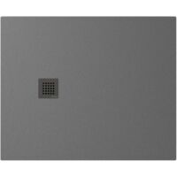 TRENECA Cast Marble Shower Tray 110x90cm, Cuttable selon votre Req, gris mat