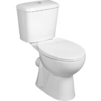 JOSE Toilettes couplées, Double Flush Button 3/6l, blanc