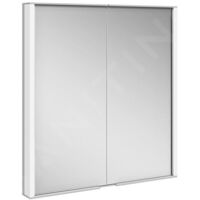 Keuco Royal Match - Armoire miroir avec éclairage à LED, encastrable, 650x700x149 mm, alu elox argenté 12811171311