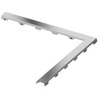 Tece TECEdrainline - Grille pour caniveau à douche d'angle 1000 mm, acier inoxydable poli 611082