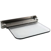 Reming Accessoires en inox - Strapontin rabattable, verre/inox brossé ALT6