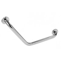 Novaservis Accessoires de salles de bain - Poignée angulaire avec capuchons, 400x400 mm, acier inoxydable poli R66404,44