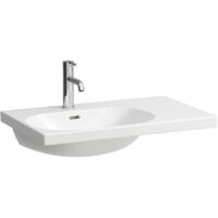 Laufen Lua - Lavabo de meuble 75x46 cm, sans trop-plein, 3 trous pour robinetterie, LCC, blanc H8170864001581