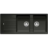 Blanco – Évier 2 bacs en Silgranit anthracite 116x50 cm – Montage sur plan – Profondeur 190 mm – SKU 515605