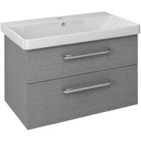 THEIA 2 Drawer Vanity Unité 75,6x50x44,2cm, chêne argenté