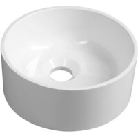 Sapho - Vasque à poser, diamètre 25 cm, sans trop-plein, blanc SA250