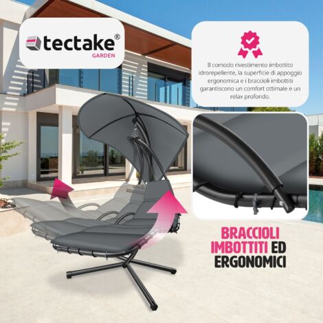Poltrona sospesa con protezione UV grigio