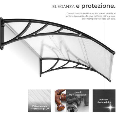 pensilina trasparente - tettoia per porta ingresso, pensilina per porta ingresso, copertura - 120 cm