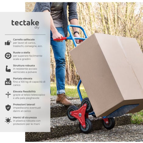 Carrello portapacchi montascale fino a 100kg - carrello portautensili, carrello portatutto, carrello pacchi