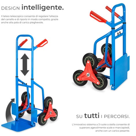 Carrello portapacchi montascale fino a 100kg - carrello portautensili, carrello portatutto, carrello pacchi